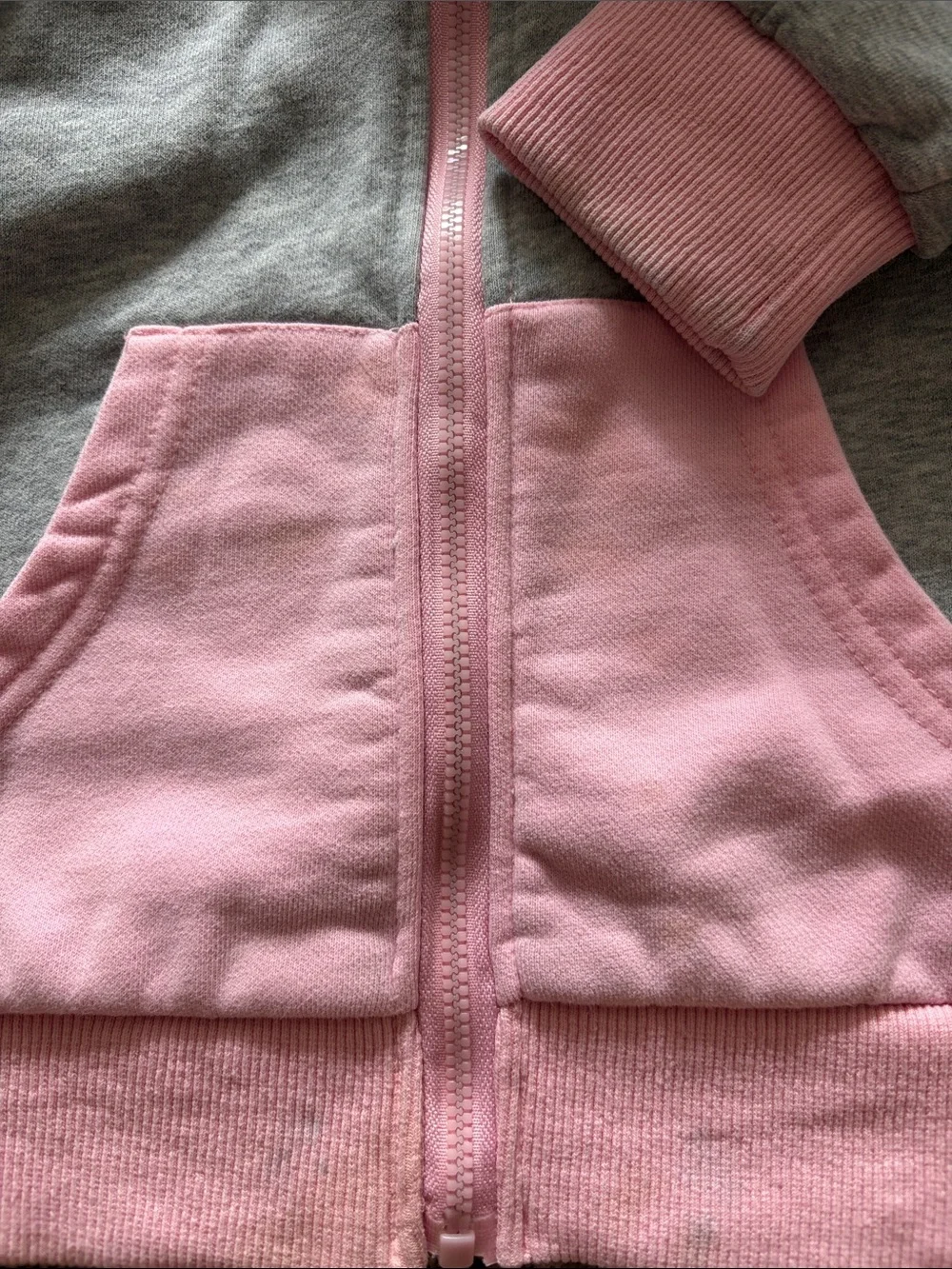 Doodle Pants Gray & Pink Horse Hoodie with Mane Hood